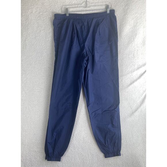 Vintage Nike Track Pants Mens Medium Blue Ankle Zip Nylon Windbreaker 90s READ - Picture 1 of 16